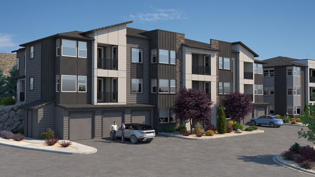 Keystone Trailhead Village - Reno NV - Exterior Apartment Building & Garages