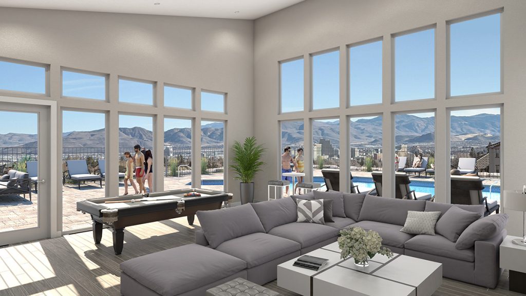 Keystone Trailhead Village - Reno NV - Interior Clubhouse -Lounge & Game Area