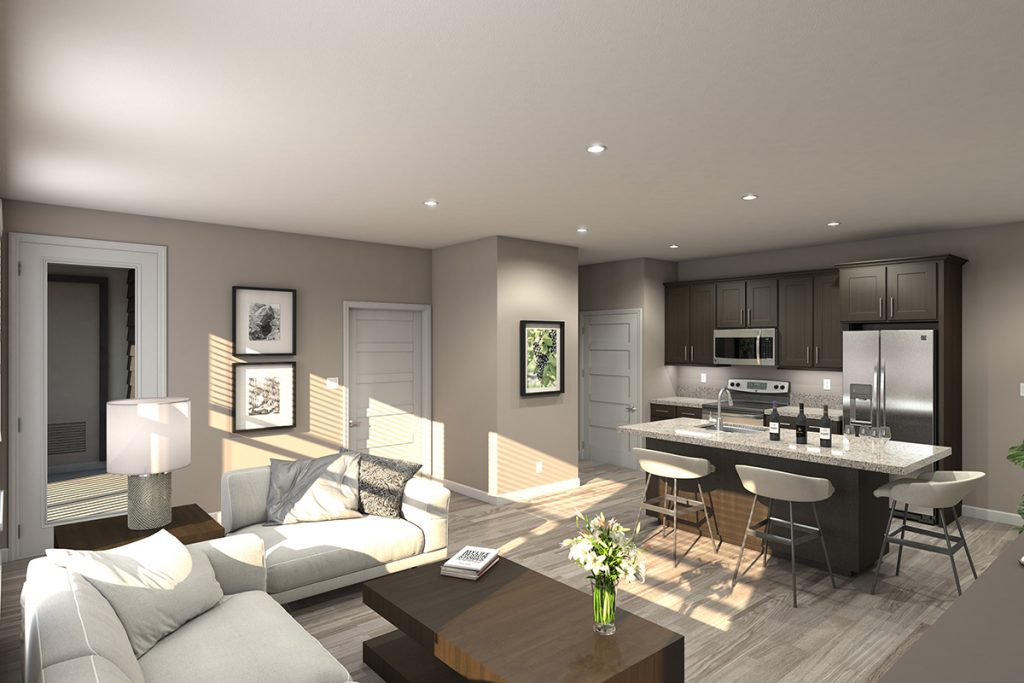 Keystone Trailhead Village - Reno NV - One Bedroom (Halo Trail) - Living Room & Kitchen