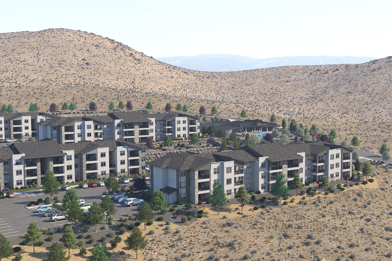 The Overlook at Keystone Canyon Apartments - Reno NV - Overview of Apartment Buildings